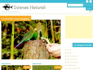 Screenshot sito: Scienze Naturali
