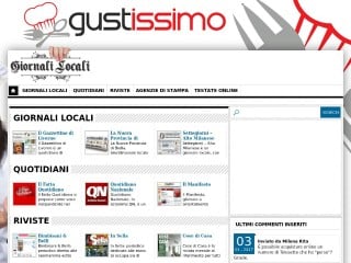 Screenshot sito: Giornali Locali
