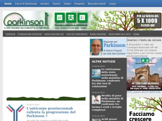 Screenshot sito: Parkinson.it