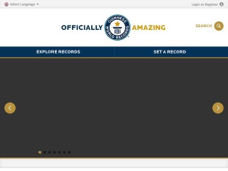 Screenshot sito: Guinness World Records