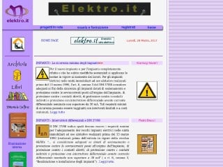 Screenshot sito: Elektro.it