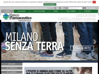 Screenshot sito: Banco Farmaceutico