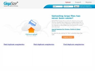Screenshot sito: Gigasize.com