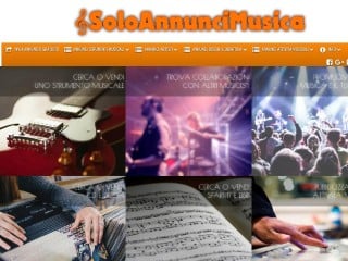 Screenshot sito: Solo Annunci Musica