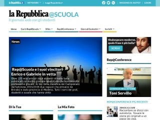 Screenshot sito: La Repubblica Scuola