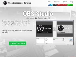Screenshot sito: Open Broadcaster Software