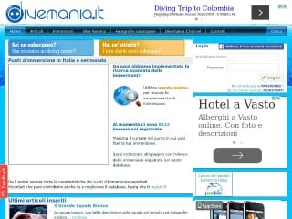Screenshot sito: Divemania.it