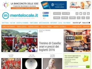 Screenshot sito: Mentelocale Genova