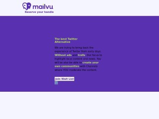 Screenshot sito: Mailvu