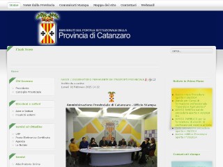 Screenshot sito: Provincia di Catanzaro