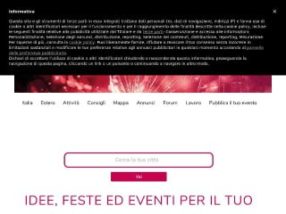 Screenshot sito: Eventi Capodanno