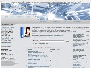 Screenshot sito: ForumFree.org
