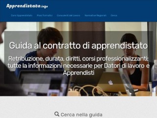 Screenshot sito: Apprendistato.info