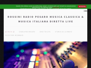 Screenshot sito: Radio Rossini