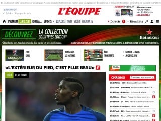 Screenshot sito: L'Equipe
