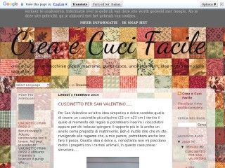 Screenshot sito: Crea e Cuci Facile
