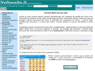 Screenshot sito: Neltuosito.it