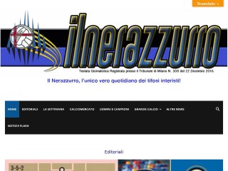Screenshot sito: Il Nerazzurro