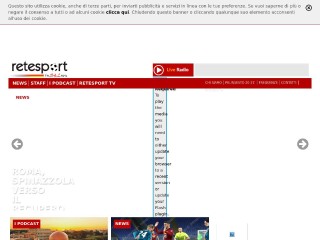 Screenshot sito: ReteSport.it