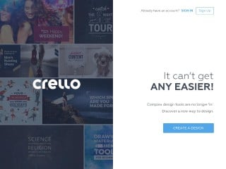 Screenshot sito: Crello.com