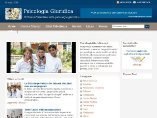 Screenshot sito: PsicologiaGiuridica.net
