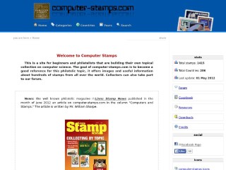 Screenshot sito: Computer Stamps