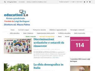 Screenshot sito: Education 2.0