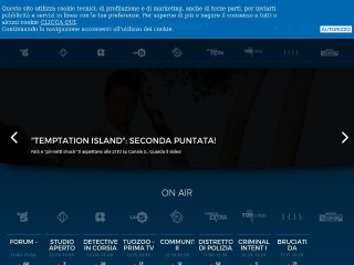 Screenshot sito: Mediaset.it