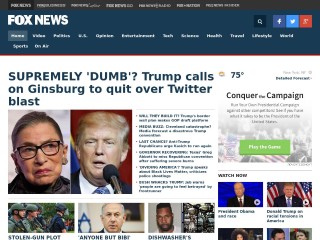 Screenshot sito: Fox News Channel