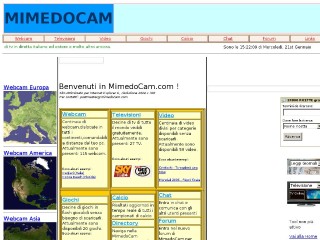 Screenshot sito: MimedoCam