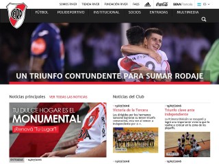 Screenshot sito: River Plate