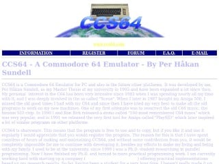 Screenshot sito: Ccs64.com