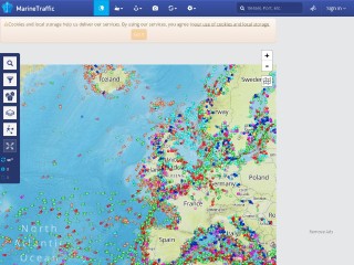 Screenshot sito: MarineTraffic