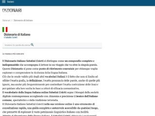 Screenshot sito: Il Sabatini Coletti