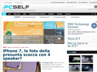 Screenshot sito: PC Self newsletters