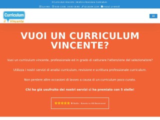 Screenshot sito: Il Curriculum Vincente