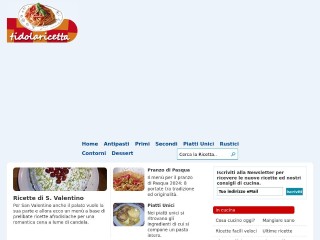 Screenshot sito: Tidolaricetta.it