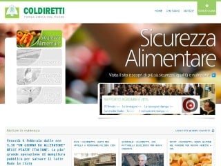 Screenshot sito: Coldiretti.it