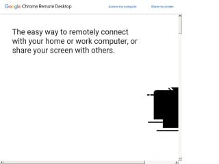 Screenshot sito: Chrome Remote Desktop