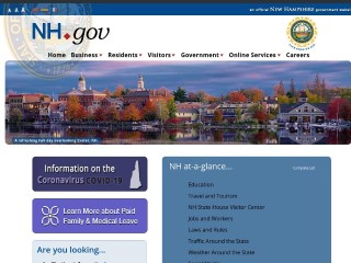 Screenshot sito: State of New Hampshire