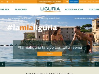 Screenshot sito: Turismo in Liguria