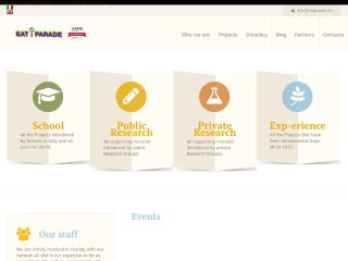 Screenshot sito: Eatparade.eu
