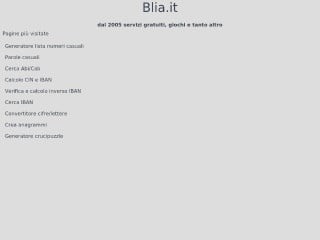 Screenshot sito: Blia.it