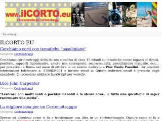Screenshot sito: Ilcorto.eu