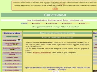 Screenshot sito: CruciEnigmi