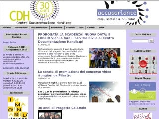 Screenshot sito: Centro Documentazione Handicap