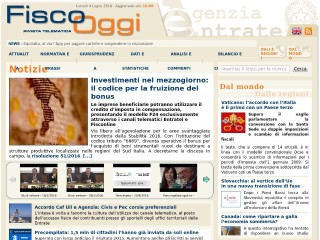 Screenshot sito: Fisco Oggi