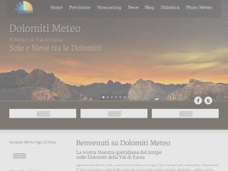 Screenshot sito: Dolomiti Meteo