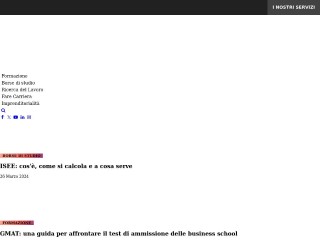 Screenshot sito: University2Business.it