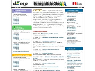 Screenshot sito: Istat Geodemo